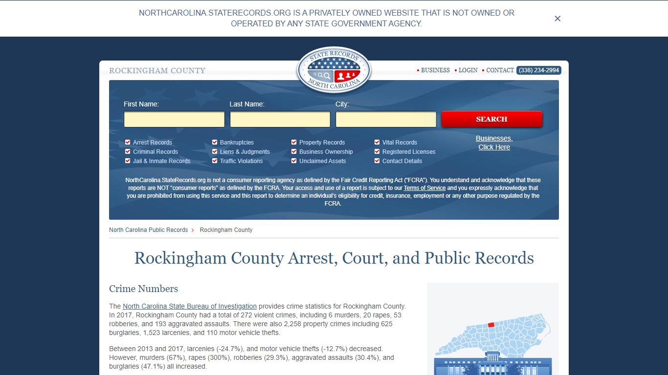Rockingham County Arrest, Court, and Public Records
